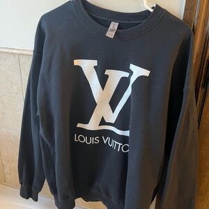 LV Black Crewneck Sweatshirt